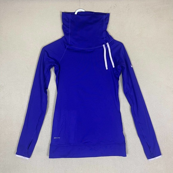 Nike Sweater Adult Extra Small Pro Purple Hyperwarm Thermal Cowl Neck‎ Womens - Picture 1 of 10